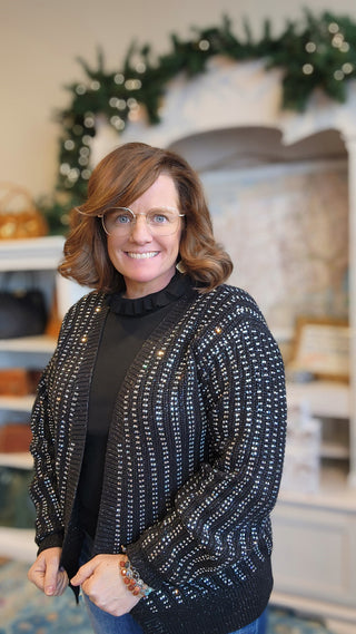 Rhinestone Stud Detail Cardigan