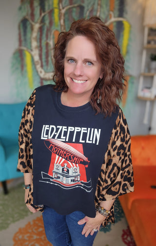 Banded Pullover Tee, Led Zeppelin-Mothership