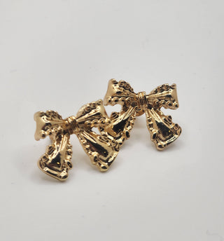Gold Bow Earrings
