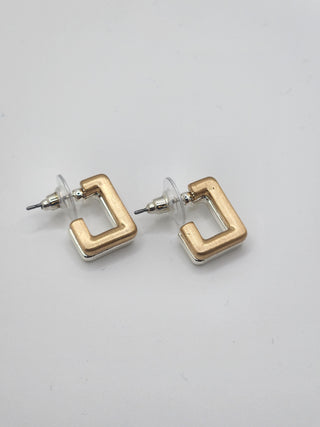Silver/Gold Square Earrings