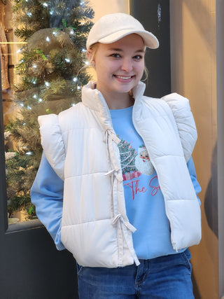Flutter Sleeve Puffer Vest