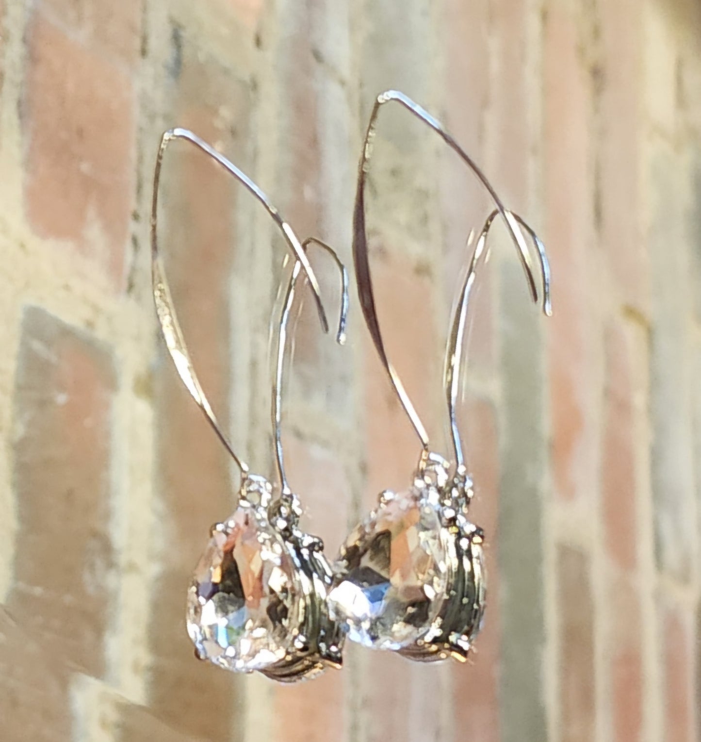 Teardrop Chunky Daimond Dangle Earrings