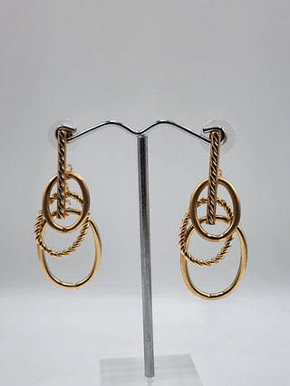 Darla Straight Stacked Gold Earrings