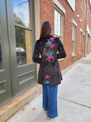 Elton Velvet Floral Jacket/Dress