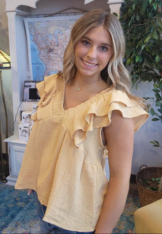 Bobb Ruffle Relaxed Top