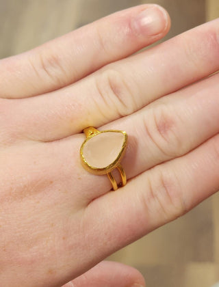Gold Dipped Single Gemstone Ring
