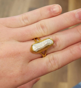 Gold Dipped Single Gemstone Ring