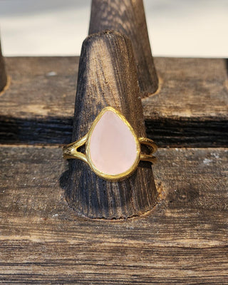 Gold Dipped Single Gemstone Ring