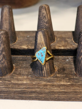 Gold Dipped Single Gemstone Ring