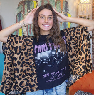 Banded Pullover Tee, Pink Floyd New York City