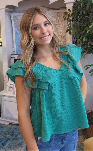 Bobb Ruffle Relaxed Top