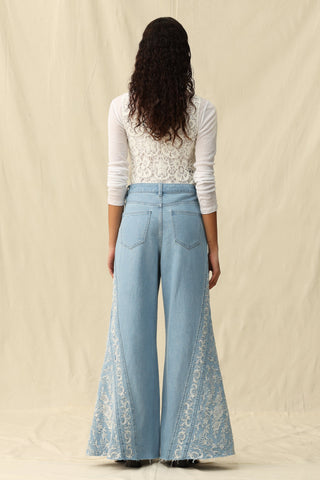 Bayeas, Janie Embroidered Flare Jean