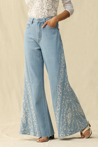 Bayeas, Janie Embroidered Flare Jean