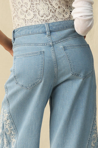 Bayeas, Janie Embroidered Flare Jean