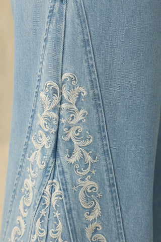 Bayeas, Janie Embroidered Flare Jean