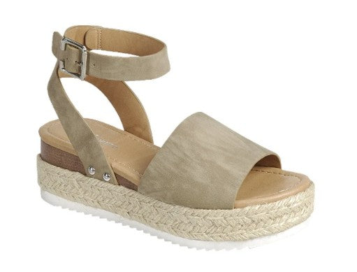 Taupe Sedona Sandals - Weeping Willow Boutique