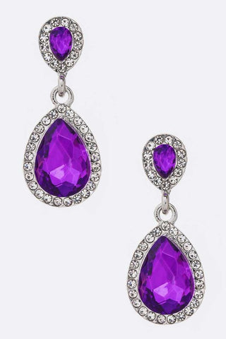 Petite Teardrop Crystal Earring - Weeping Willow Boutique