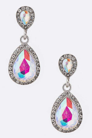 Petite Teardrop Crystal Earring - Weeping Willow Boutique