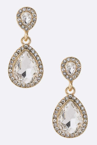 Petite Teardrop Crystal Earring - Weeping Willow Boutique