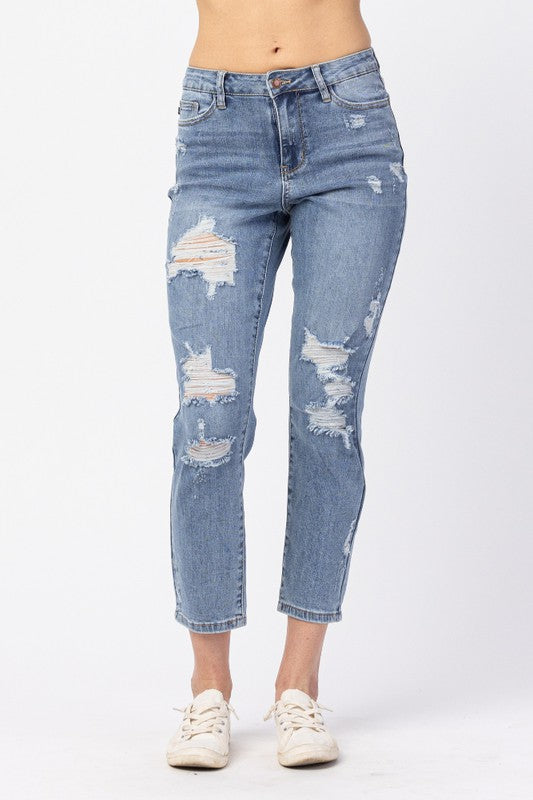 Judy Blue Lily Destroyed Boyfriend Jean