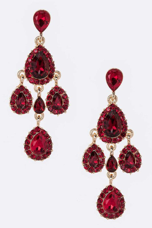 Crystal Chandelier Earrings - Weeping Willow Boutique
