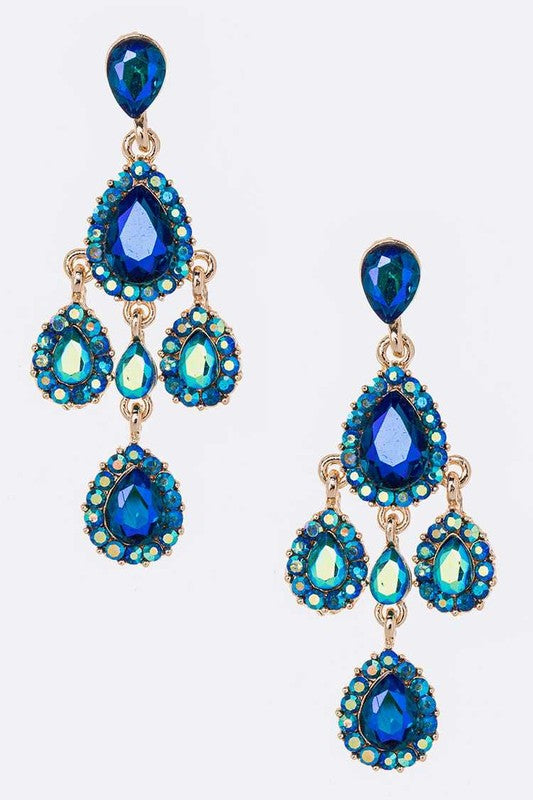 Crystal Chandelier Earrings - Weeping Willow Boutique