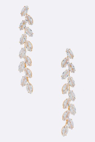 Side Leaf Drop Fashion Earrings - Weeping Willow Boutique