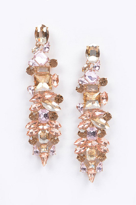 Multi Rhinestone Earrings