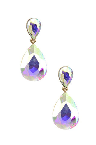 Teardrop Crystal Gem Earring