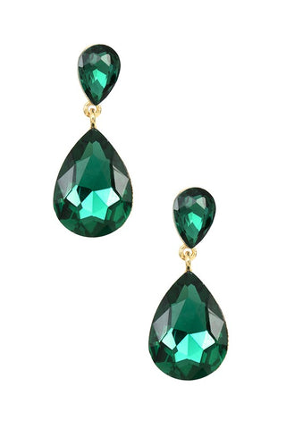 Teardrop Crystal Gem Earring