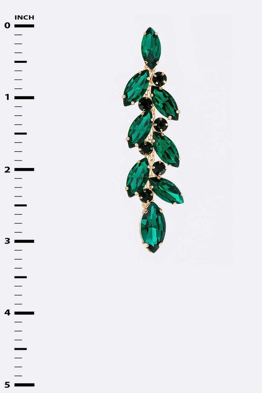 Crystal Vine & Leaf Earrings