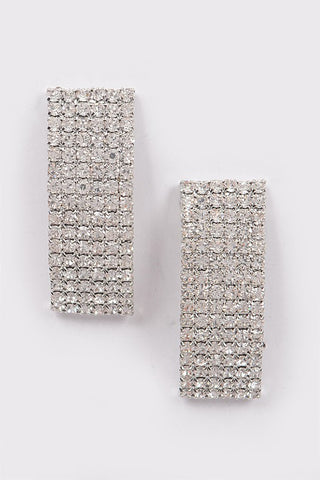 Rectangular Crystal Earrings