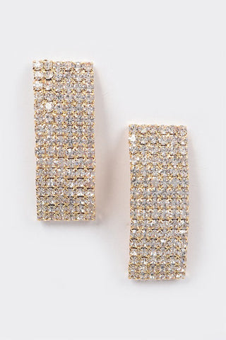 Rectangular Crystal Earrings