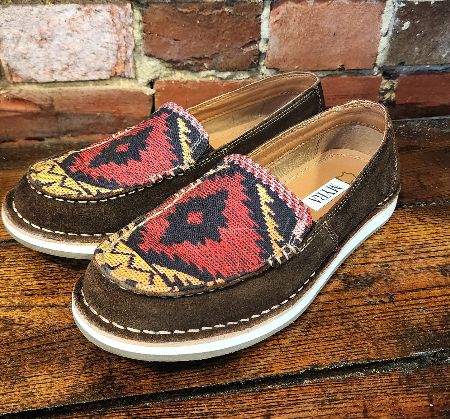 Myra Aztec Leather Loafers