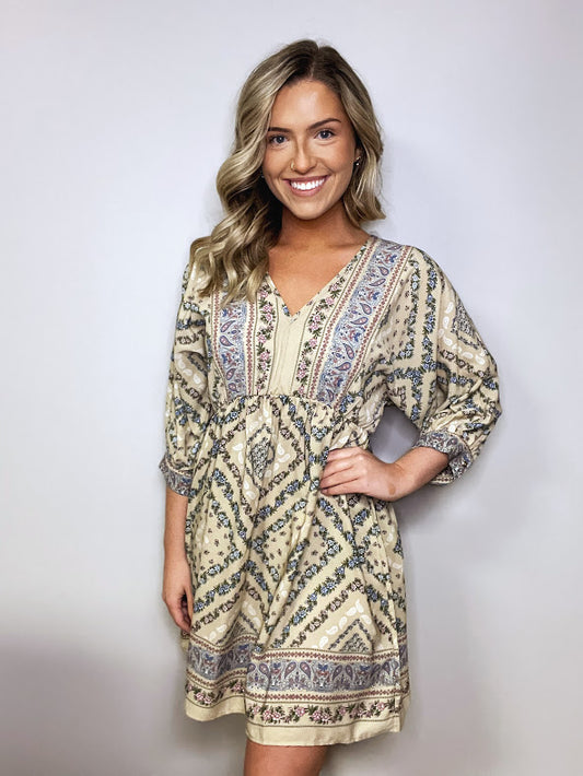 Boho Print Dress