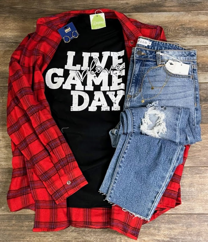 Live, Love, Game Tee - Weeping Willow Boutique