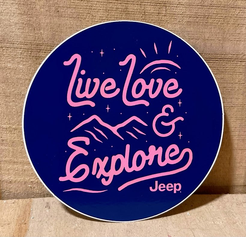 Jeep® Live Love Explore Sticker
