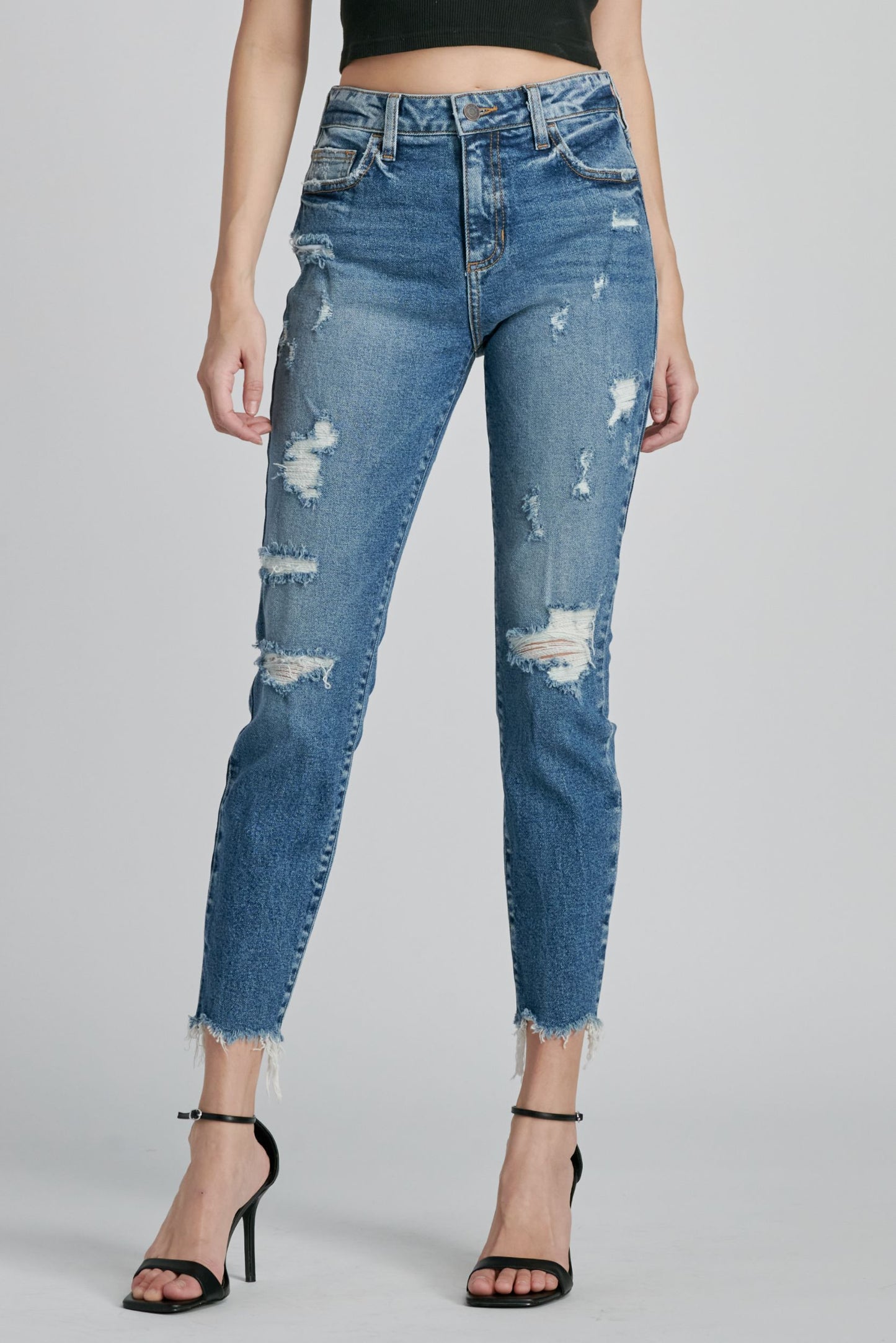 Cello Madison High Rise Mom Skinny Jean - Weeping Willow Boutique