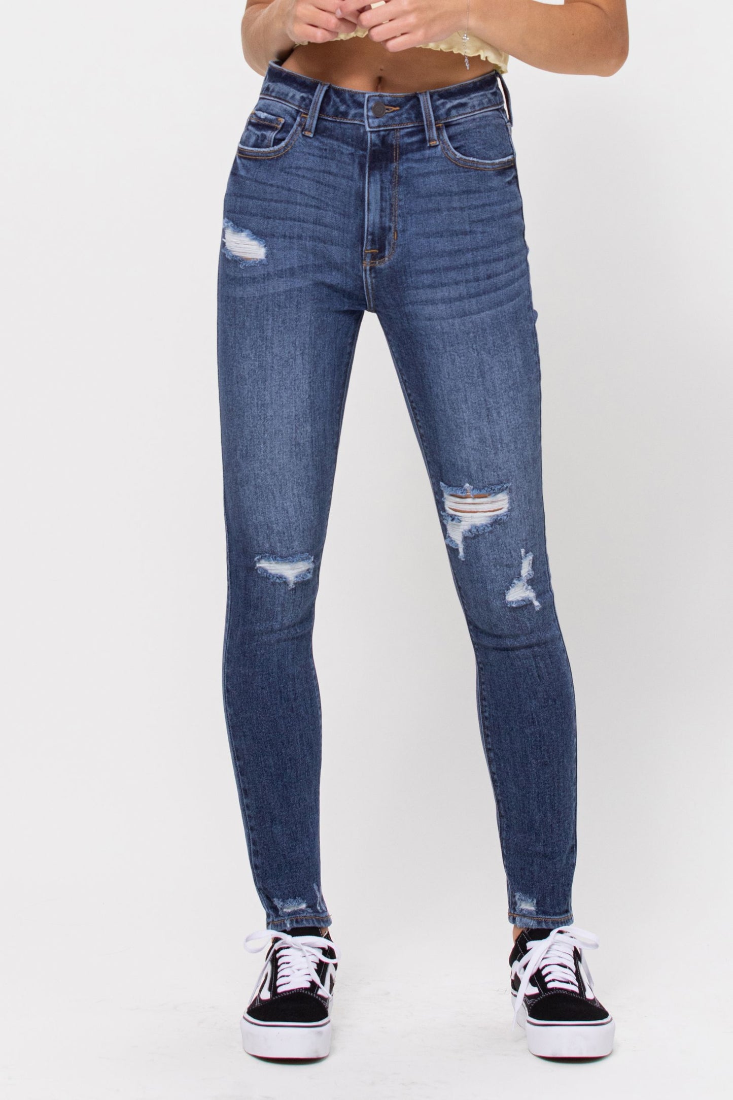 Cello Millie High Rise Destroyed Skinny Jean - Weeping Willow Boutique